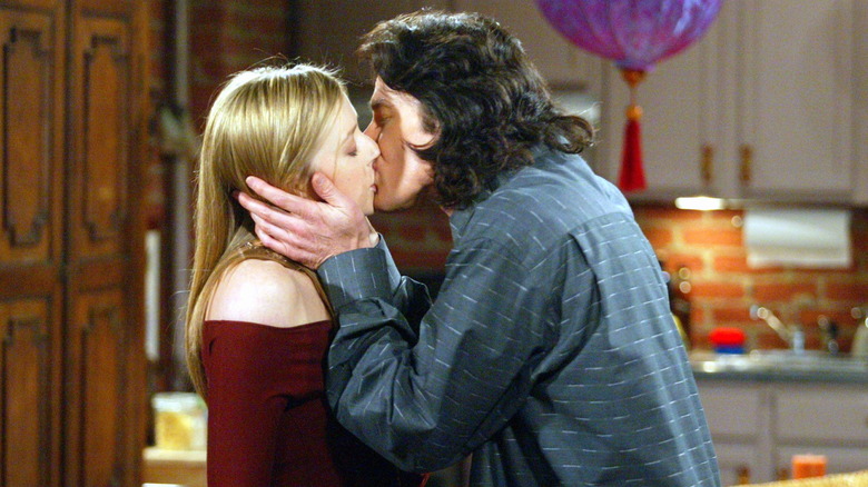 Ridge Forrester and Bridget Forrester kissing