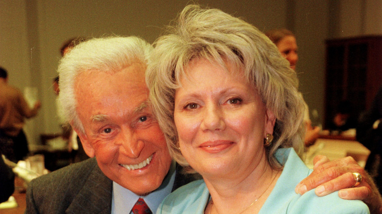 Bob Barker and Nancy Burnet smiling