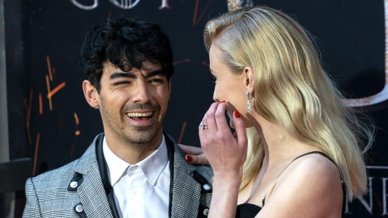 Joe Jonas and Sophie Turner laughing