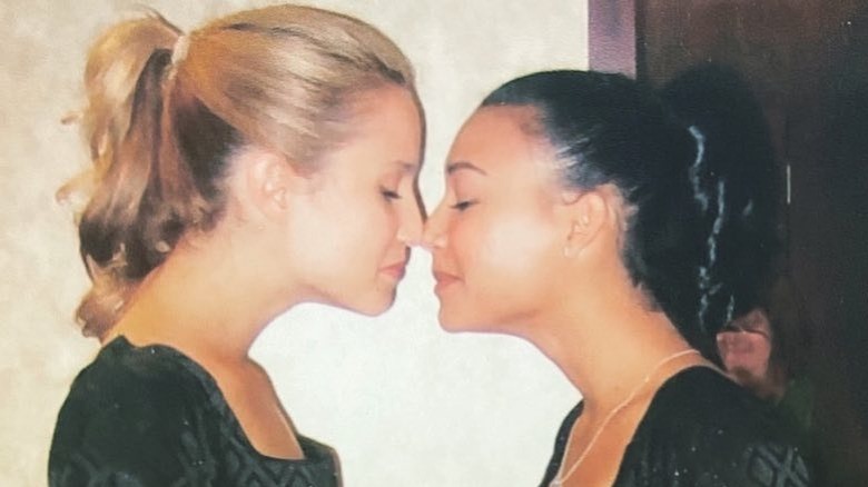 Naya Rivera and Dianna Agron bump noses