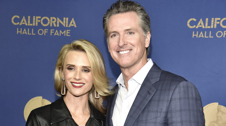 Jennifer Siebel Newsom and Gavin Newsom smiling