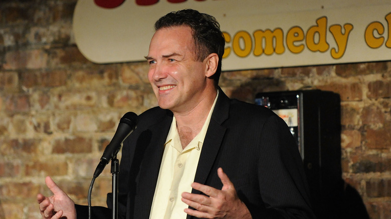 Norm Macdonald performing comedy