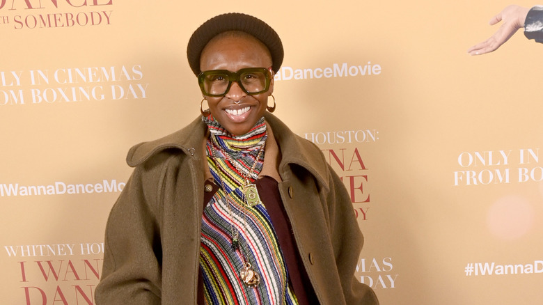 Cynthia Erivo at a screening of Whitney Houston: I Wanna Dance With Somebody