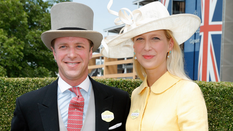 Lady Gabriella Kingston smiling with her husband, Thomas Kingston