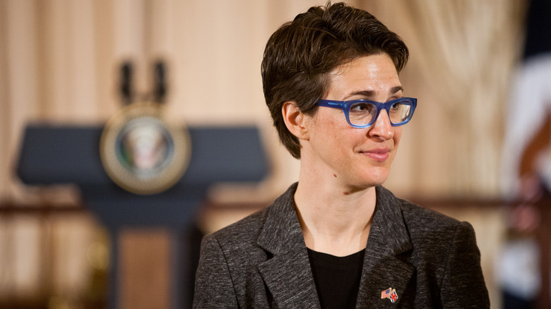 Rachel Maddow looking sideways