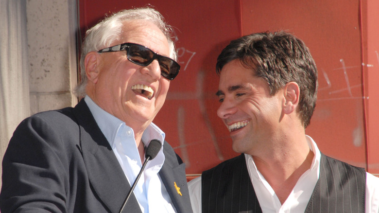 Garry Marshall and John Stamos laughing