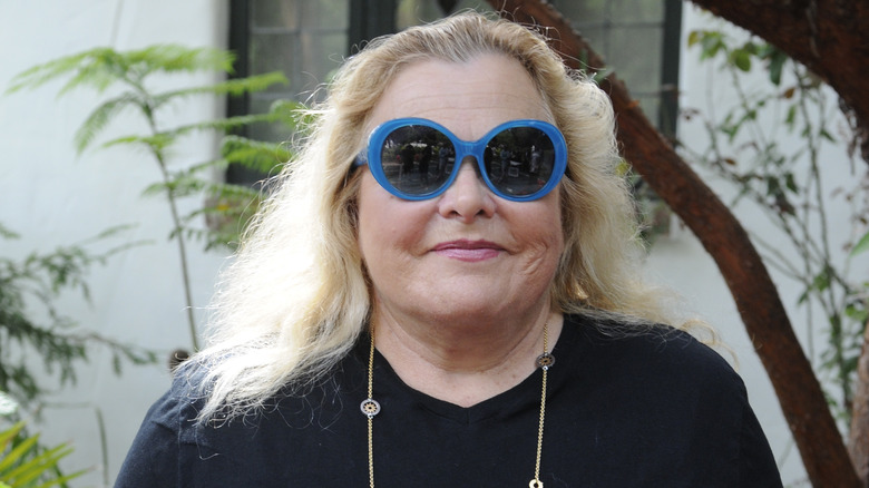 Francesca Hilton wearing sunglasses