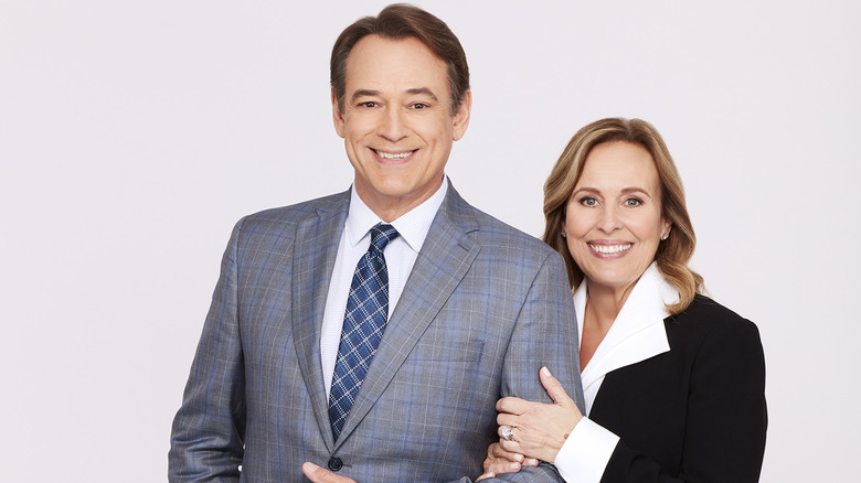 Jon Lindstrom and Genie Francis smiling