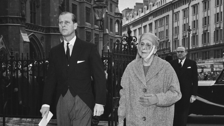 Prince Philip and his mother, Princess Alice of Battenberg