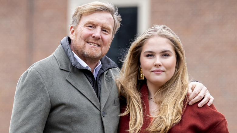 King Willem-Alexander with Princess Catharina-Amalia