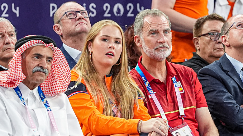 Catharina-Amalia with Spain's King Felipe