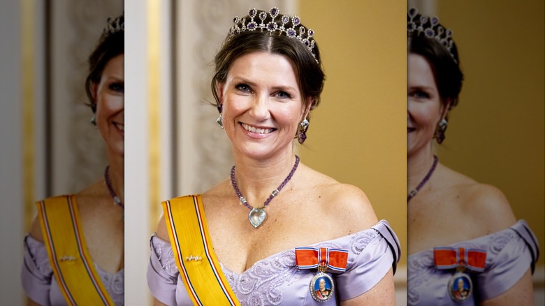 Princess Martha Louise attending a royal banquet