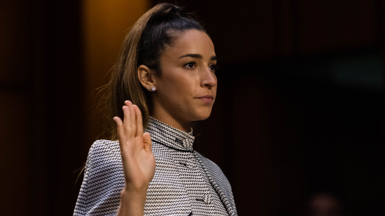 Aly Raisman at court 