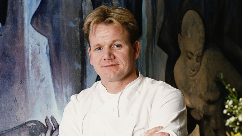 Gordon Ramsay at his restaurant