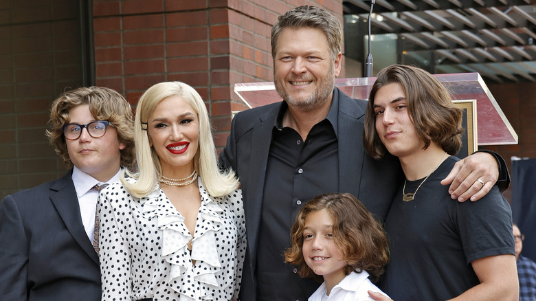 Gwen Stefani with her husband and sons