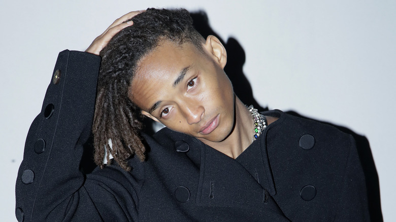 Jaden Smith holding his head