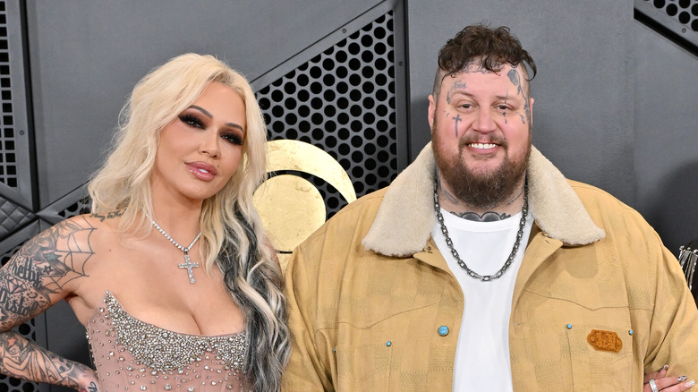 Bunnie Xo and Jelly Roll smiling at an award show