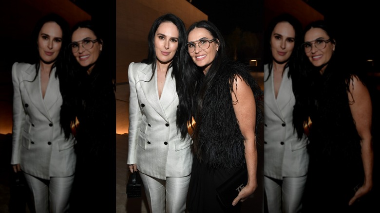 Rumer Willis and Demi Moore at the Tom Ford AW20 Show in Hollywood, 2020