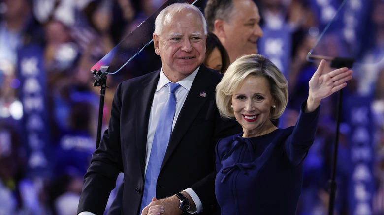 Tim and Gwen Walz at the DNC