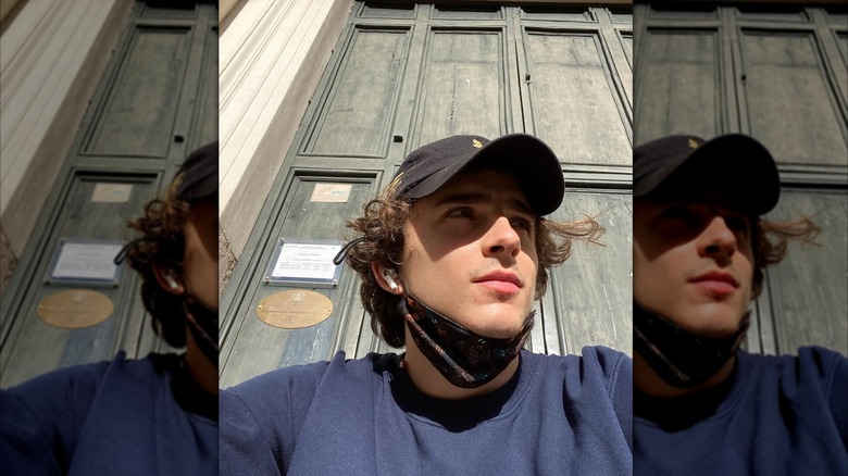 Timothee Chalamet Instagram selfie