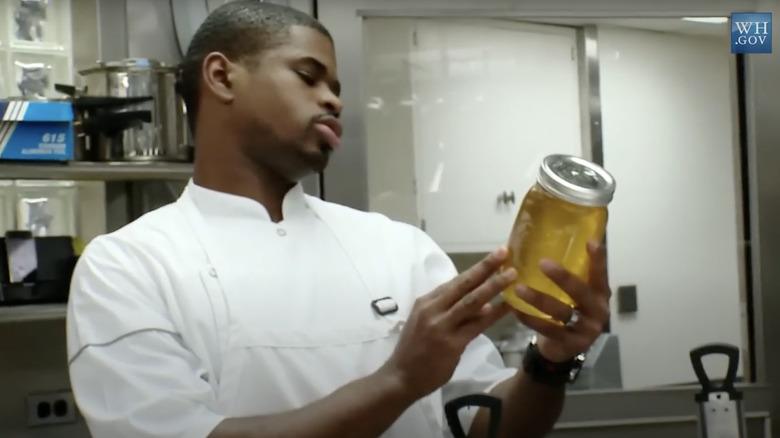 Tafari Campbell working in the White House Kitchen