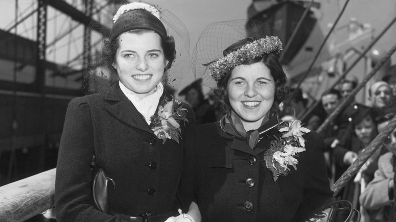 Eunice and Rosemary Kennedy smiling