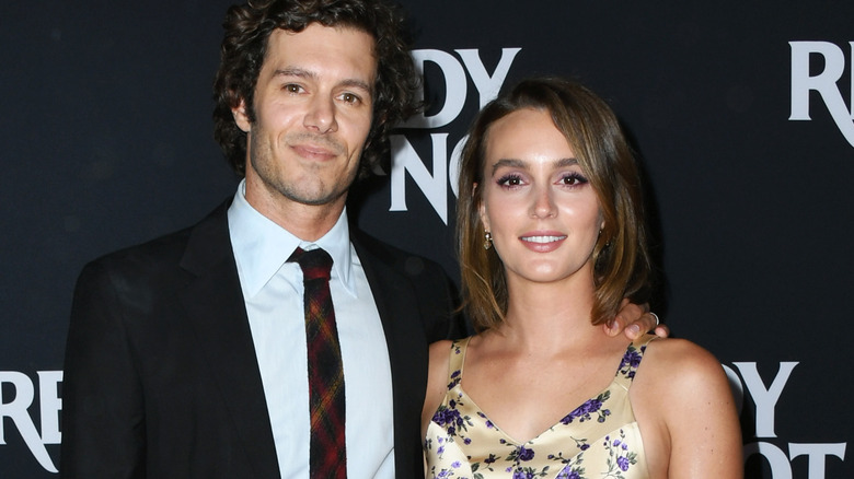 Leighton Meester with husband Adam Brody