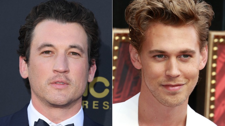 A split image of Miles Teller and Austin Butler