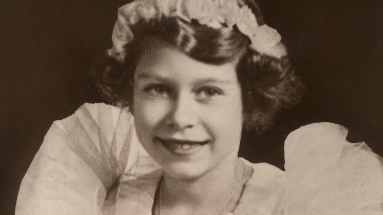 Young Queen Elizabeth II smiling