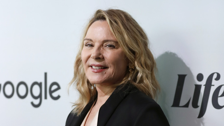 Kim Cattrall smiling