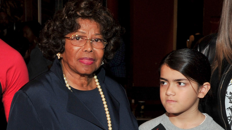 Young Bigi Jackson with grandmother Katherine Jackson