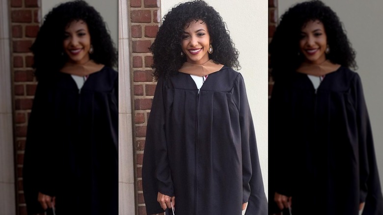 Cheslie Kryst smiling in graduation gown