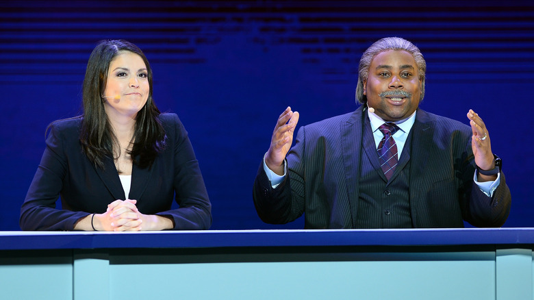 Kenan Thompson and Cecily Strong performing at The Las Vegas Hotel and Casino in 2014.