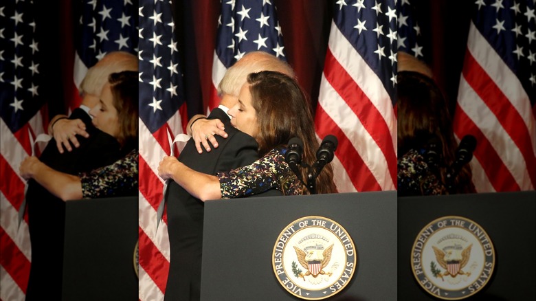 Ashley and Joe Biden hugging