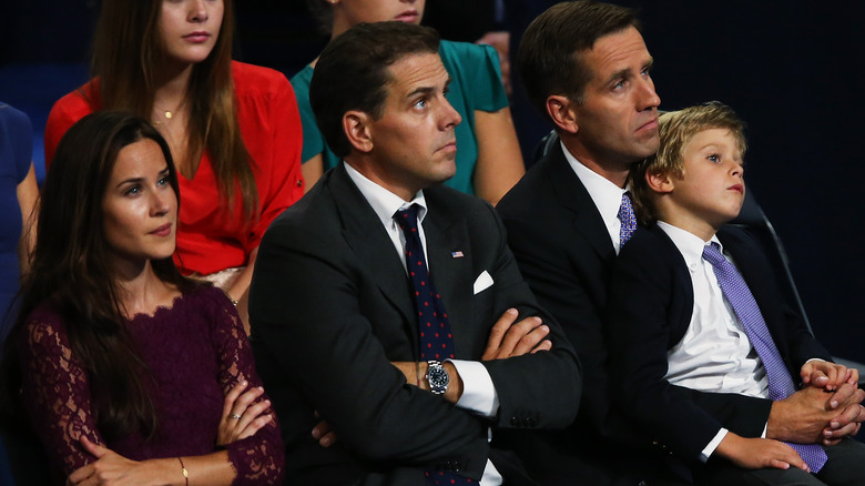 Ashley, Hunter, and Beau Biden sitting 