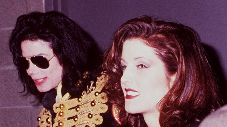 Michael Jackson, Lisa Marie Presley at event