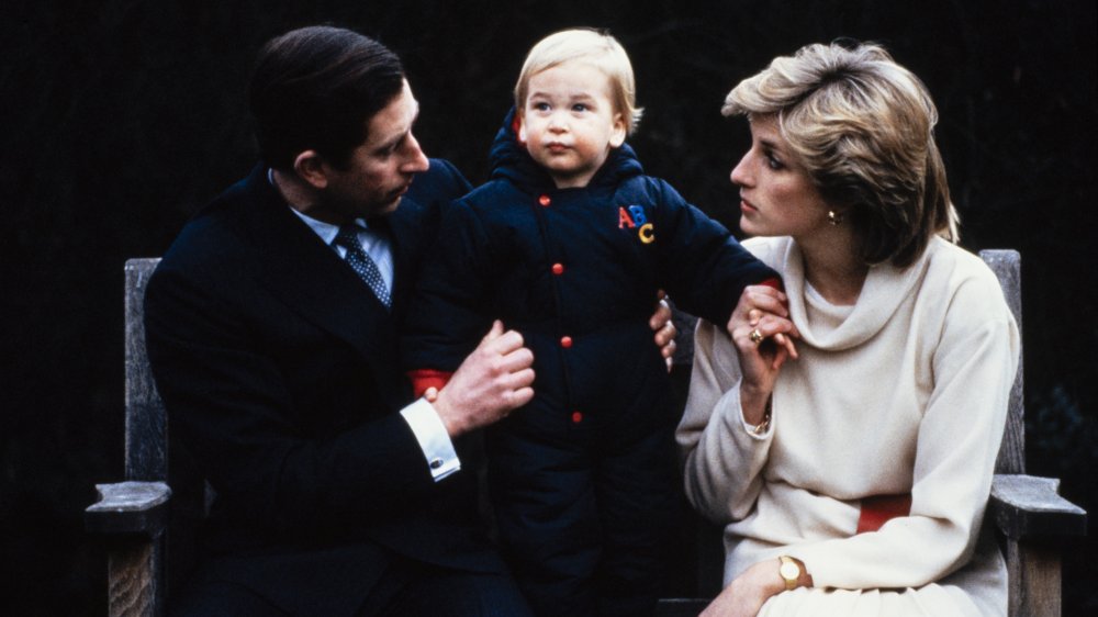 Prince William, Princess Diana, and Prince Charles