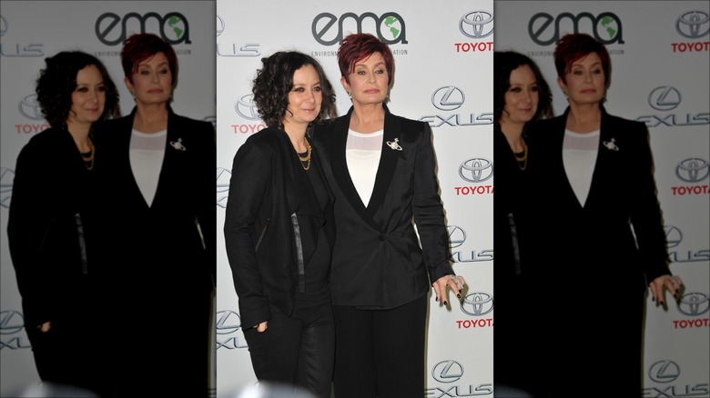 Sara Gilbert and Sharon Osbourne posing 