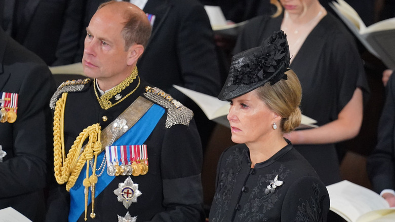 Sophie, Duchess of Edinburgh, and Prince Edward crying 