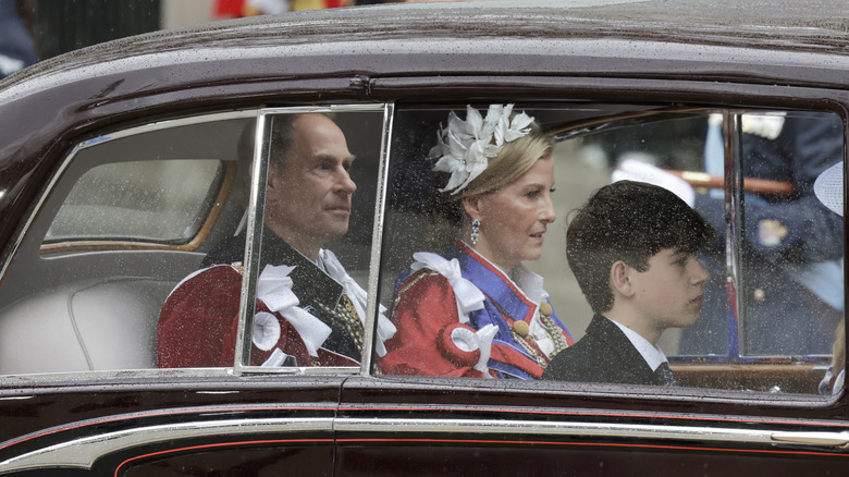 Sophie, Duchess of Edinburgh, and Prince Edward leaving the coronation