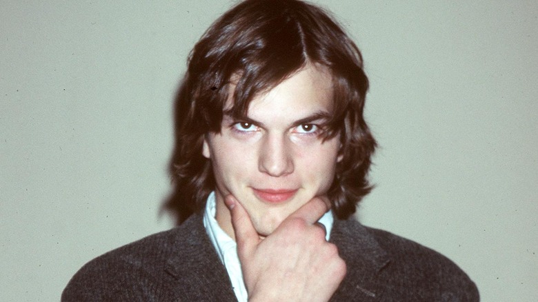 Ashton Kutcher posing in 1998