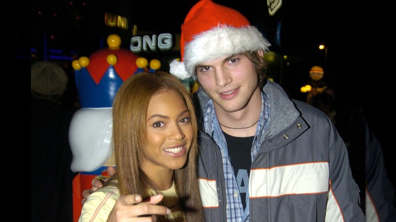 Beyonce with Ashton Kutcher