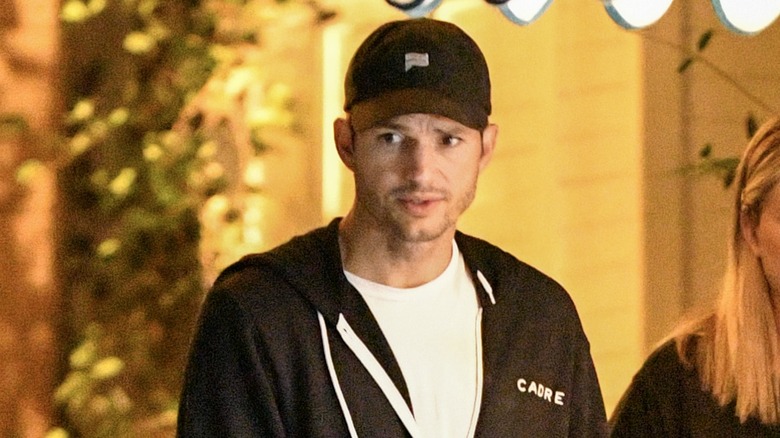 Ashton Kutcher out walking