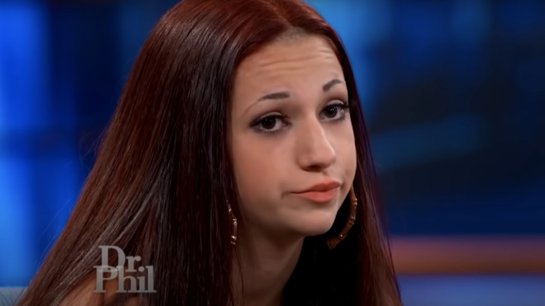 Danielle Bregoli, 13, frowning on The Dr. Phil Show