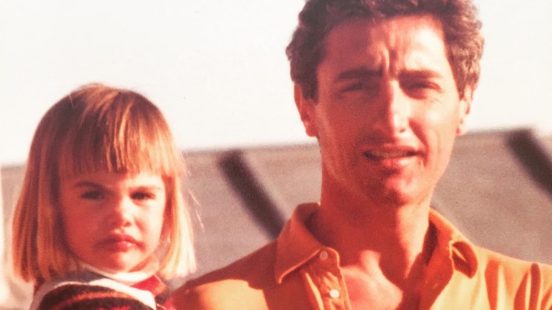 Young Delfina Blaquier with her dad