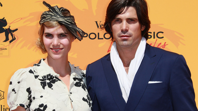 Delfina Blaquier and Nacho Figueras posing