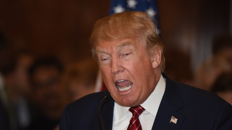 Donald Trump with mouth open