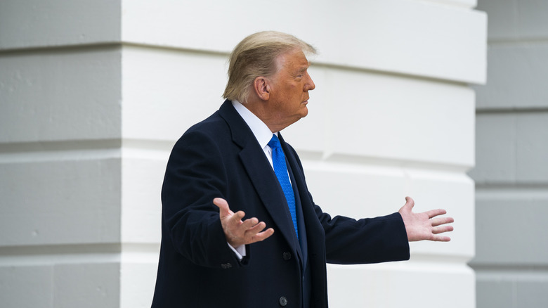 Donald Trump outside The White House 