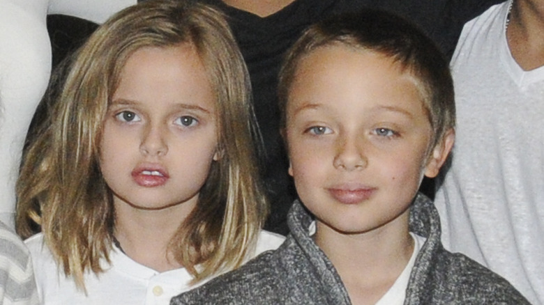 Knox Jolie-Pitt with his sister Vivienne