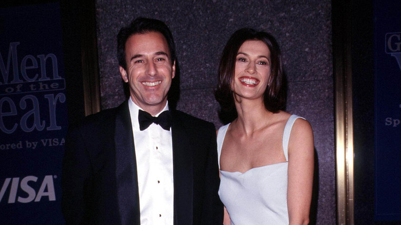 Matt Lauer and Annette Roque smiling 